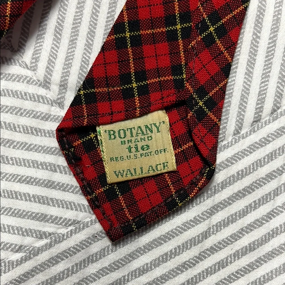 Boys Classic Red Tartan Plaid Tie